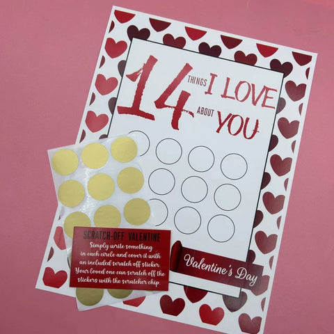Valentine Scratch Off Print Valentine's Day