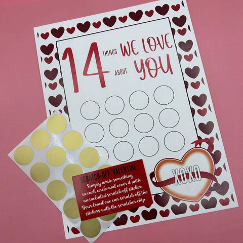 Valentine Scratch Off Print Valentine's Day